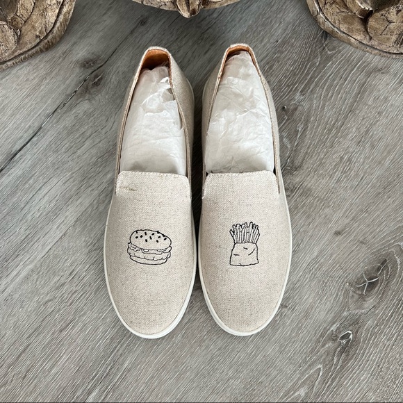 SOLUDOS Jason Polan for Soludos Slip-ons Burger and Fries Graphic New Women’s 11 - Picture 7 of 7